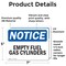 Signmission Empty Fuel Gas Cylinders, 7 in W x Rectangle, Vinyl Decal OS-2PACK-NS-D-57-L-12029 - alternate 6
